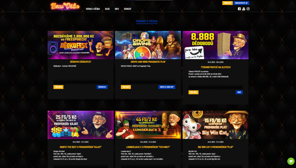 Bonusy a promo akce